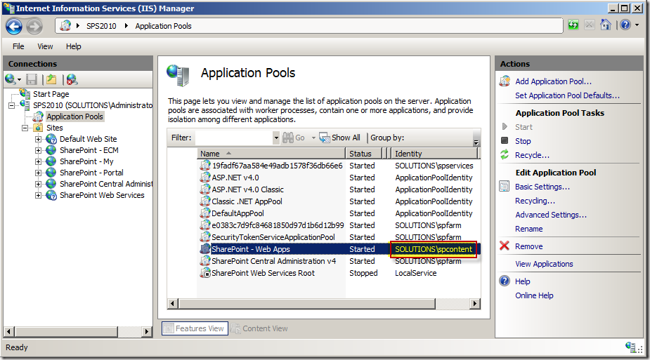 ApplicationPools